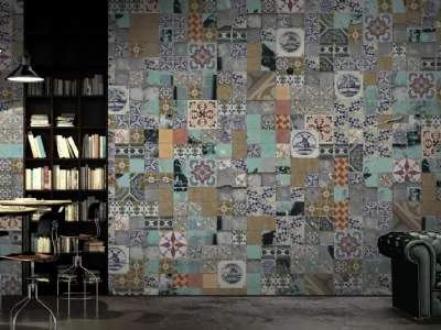 Carta da parati Tiled Up di Glamora