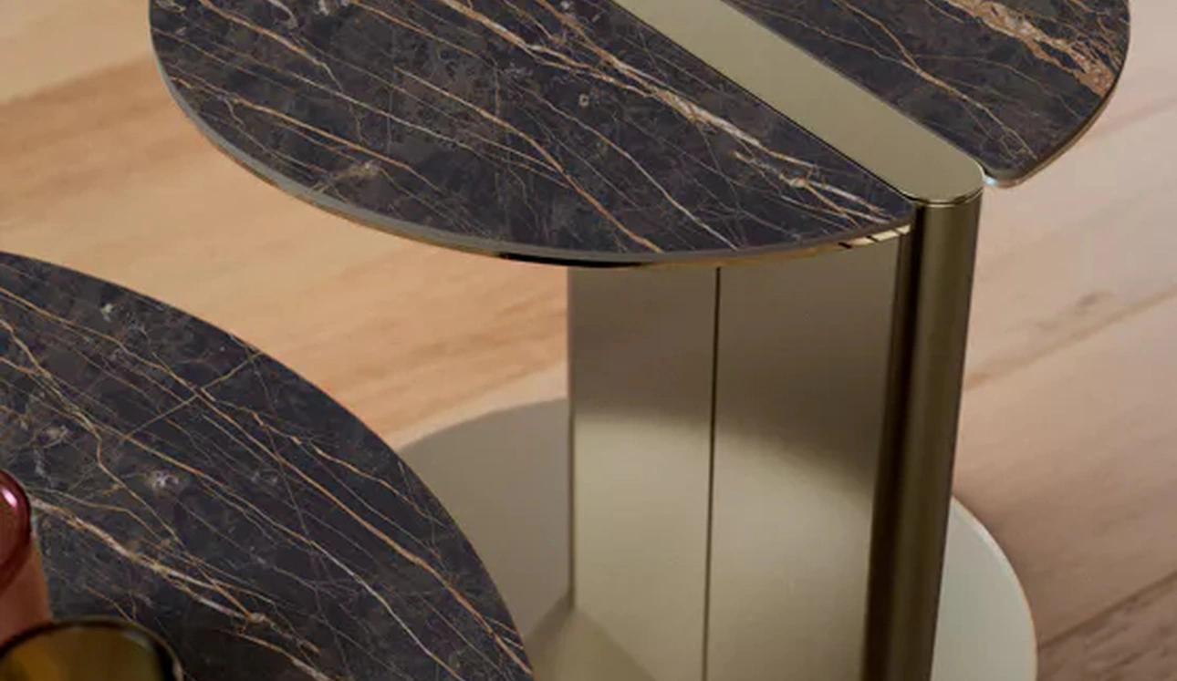 Tavolino in SuperMarmo Bolt di Bontempi