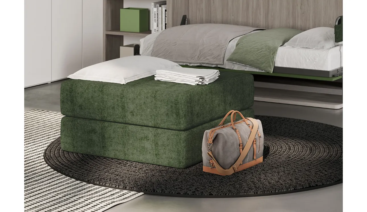 Pouf letto Inmotion in tessuto di Clever