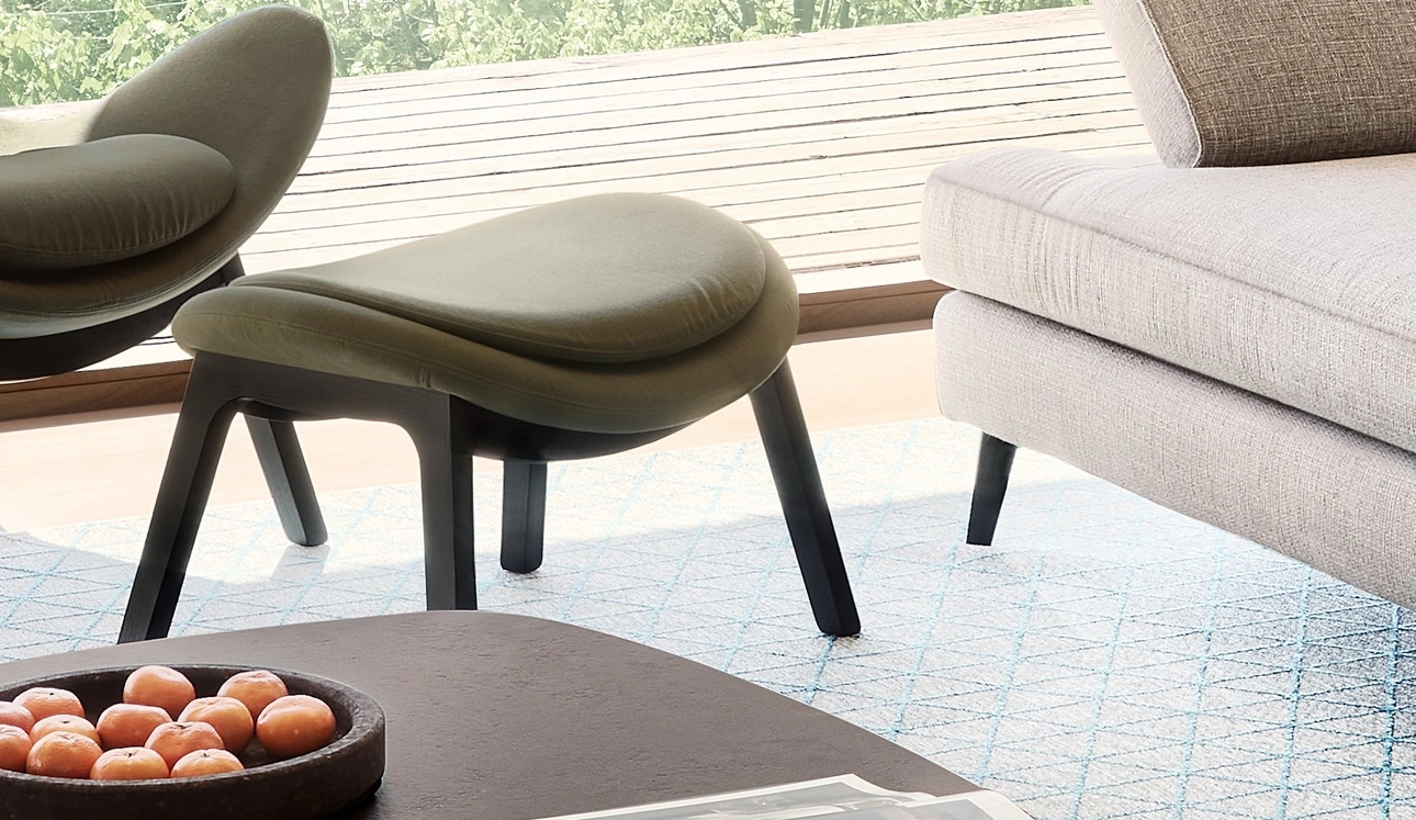 Pouf Lazy in tessuto di Calligaris