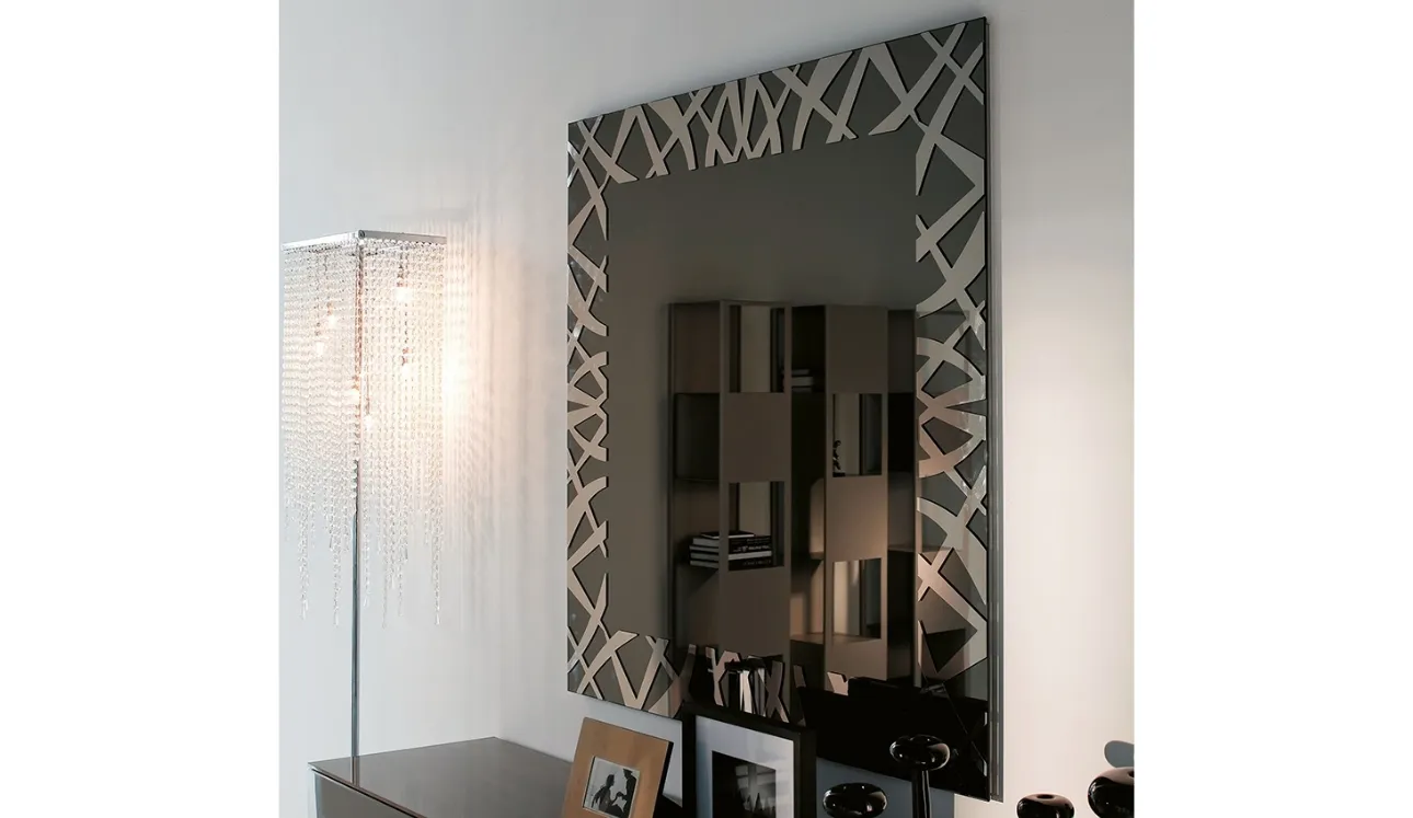 Specchio Kenia con cornice in acciaio inox di Cattelan Italia