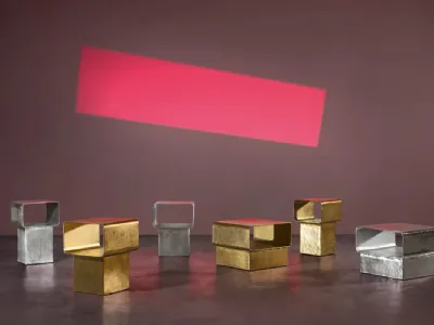 Tavolino Kira in alluminio fuso di Gervasoni