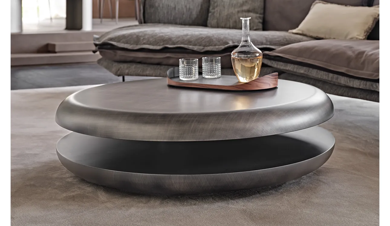 Tavolino in legno finitura brushed Grey Yo-Yo Brushed di Cattelan Italia