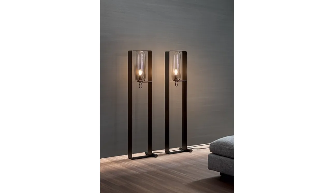 Lampada da terra Bio-s in metallo e vetro di Bonaldo