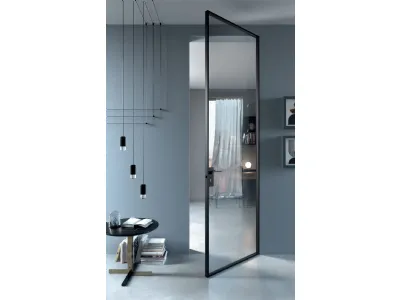 Porta per interni ESP Crystal Frameless in vetro con telaio in alluminio di Guzzini & Fontana