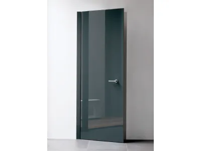 Porta a battente con anta in ardesia a ricoprire lo stipite in alluminio Level di Albed
