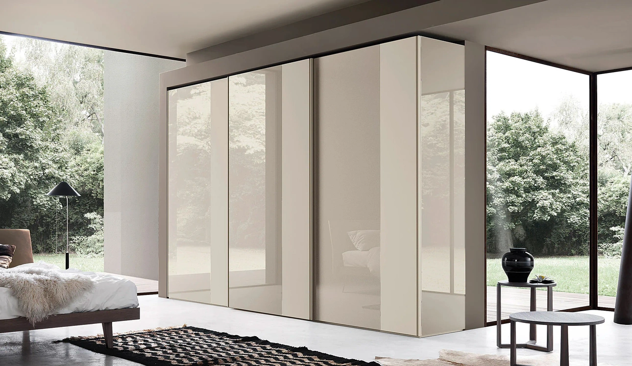 Armadio Sintesi con ante scorrevoli in Vetro di Sangiacomo