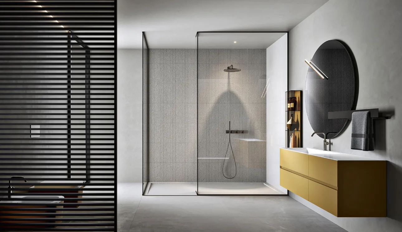 Mobile da Bagno sospeso Chrono 44 4008 laccato opaco Curry di Edoné