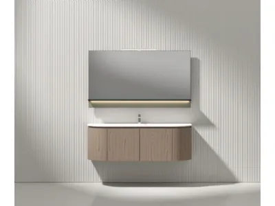 Mobile da Bagno sospeso Giunone 9075 in Castagno tinto Cumino di Edoné