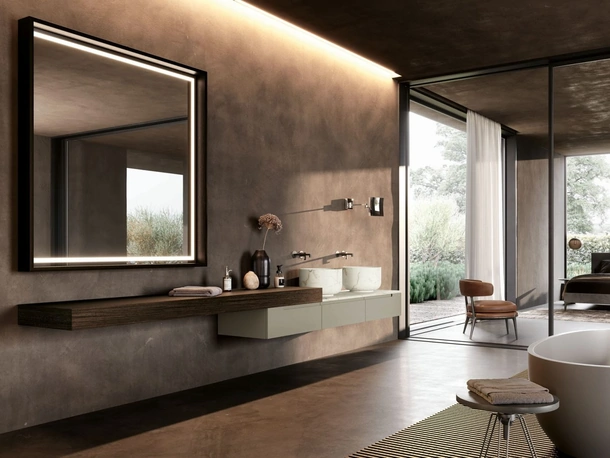 Mobile da Bagno sospeso Kyton 03 di Nova Cucina