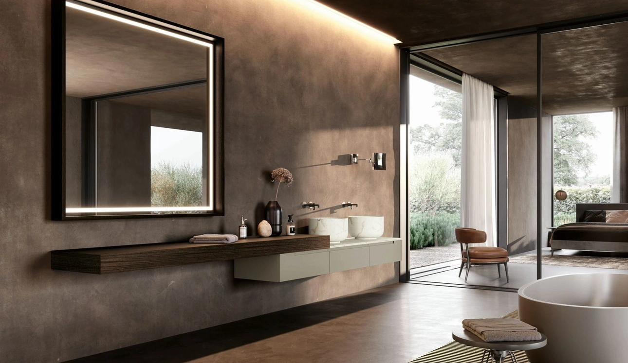 Mobile da Bagno sospeso Kyton 03 di Nova Cucina