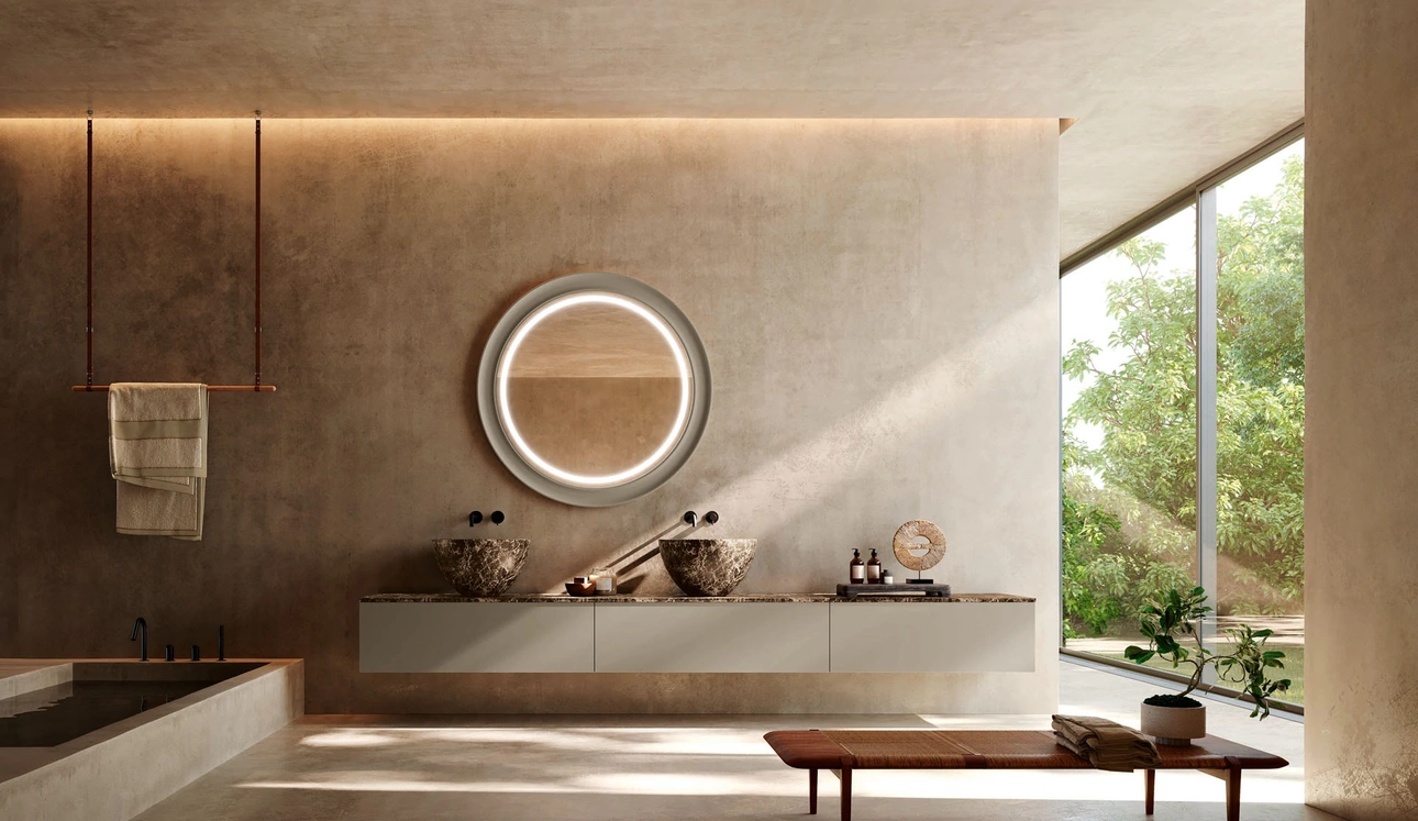 Mobile da Bagno Kyton 07 in laccato e marmo di Nova Cucina