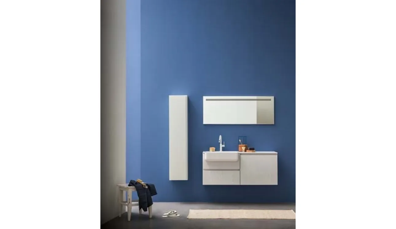 Mobile da bagno sospeso in melaminico Lapis 08 di Birex