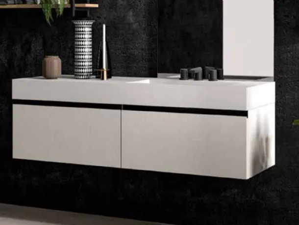 Mobile da Bagno sospeso in melaminico Sidero 04 di Birex