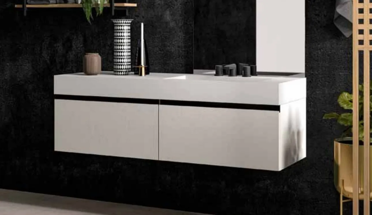 Mobile da Bagno sospeso in melaminico Sidero 04 di Birex