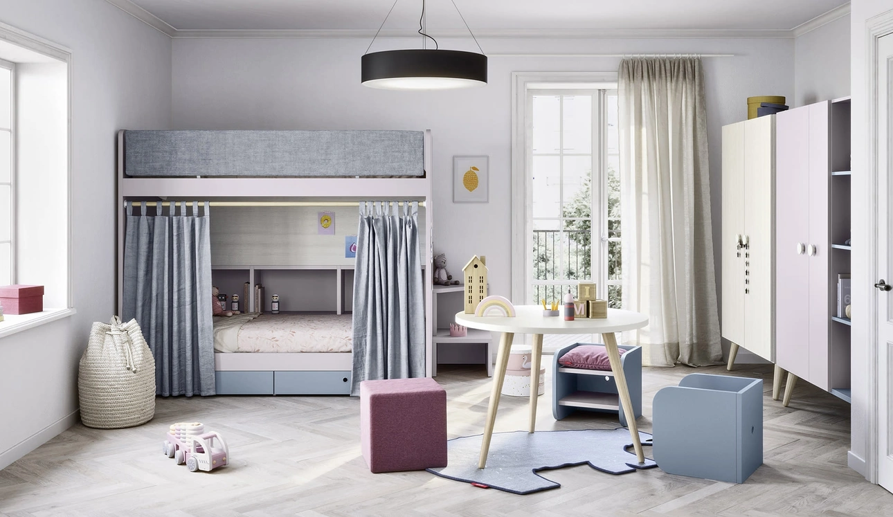 Cameretta con letti a castello Ergo di Nidi