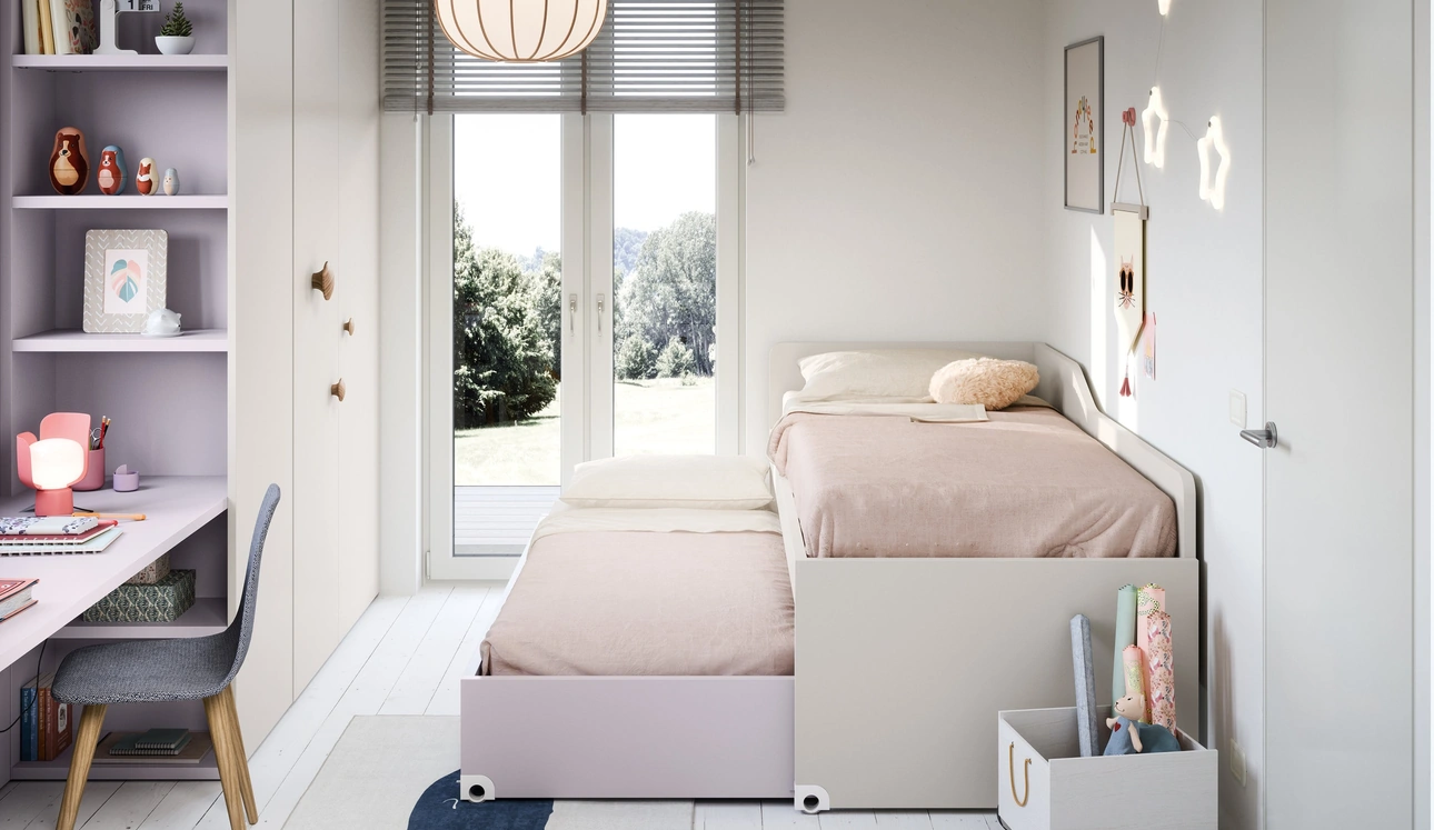 Cameretta Salvaspazio con Letti Rialzati di Nidi