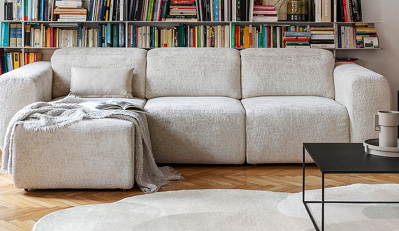 Divano con penisola Pandora di Calligaris