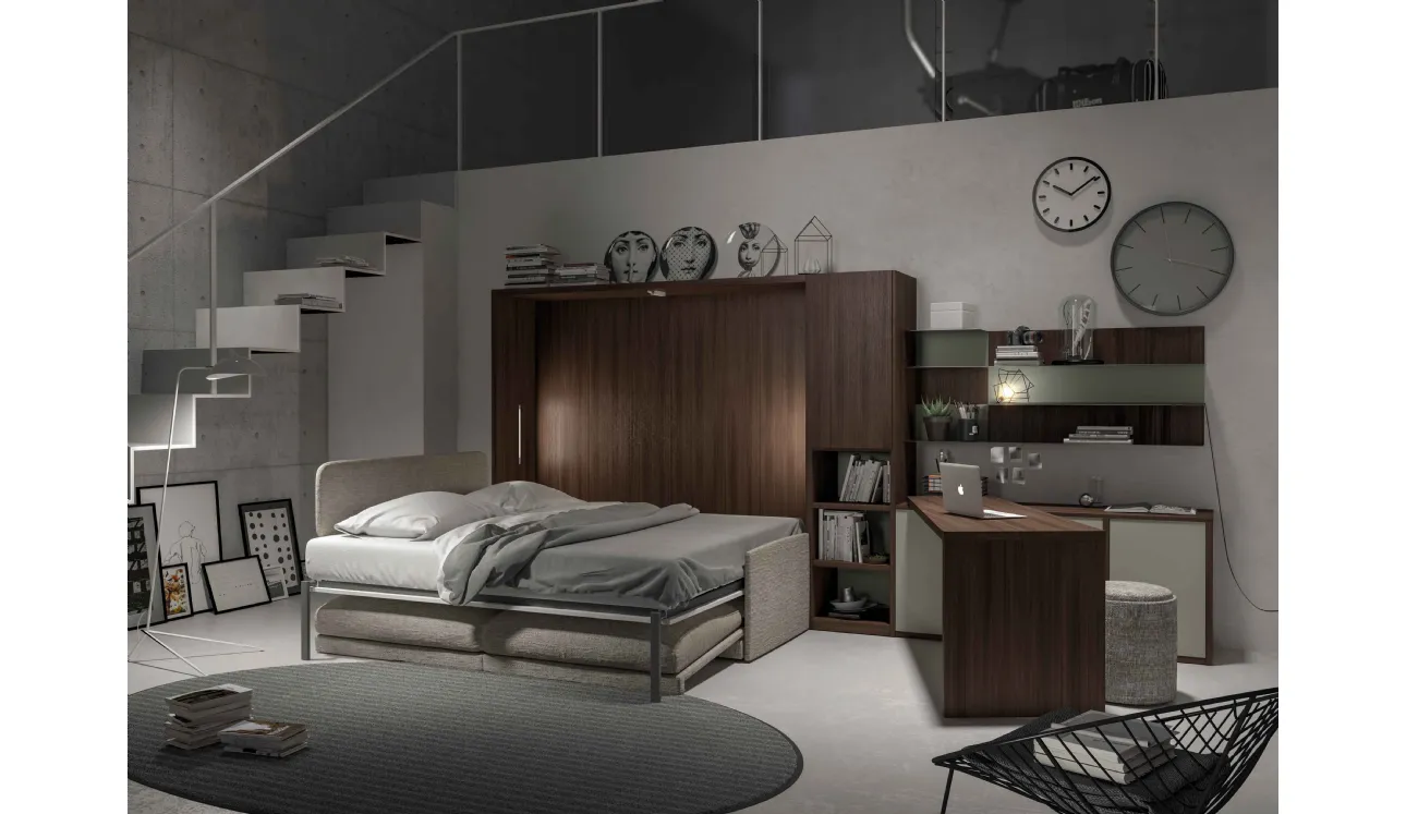 Letto a scomparsa Block System Comp 266 di Tumidei