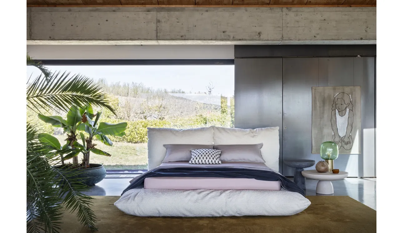 Letto in tessuto imbottito Alba di Mogg
