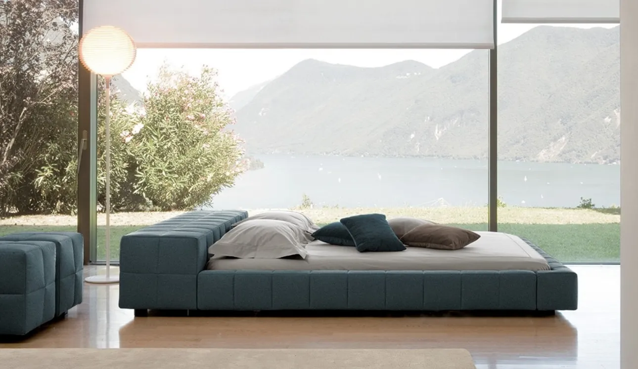 Letto imbottito Squaring di Bonaldo