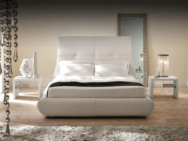 Letto Matisse con testiera importante e box contenitore di Cattelan Italia