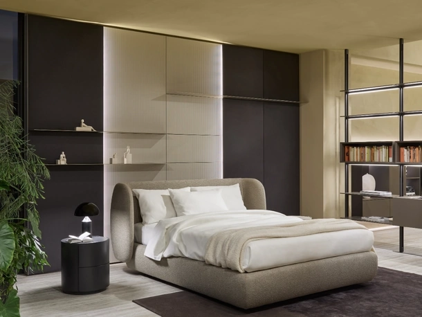 Letto imbottito Cosy con box contenitore di Sangiacomo