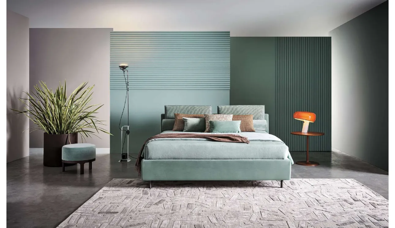 Letto matrimoniale in tessuto Frick di Twils