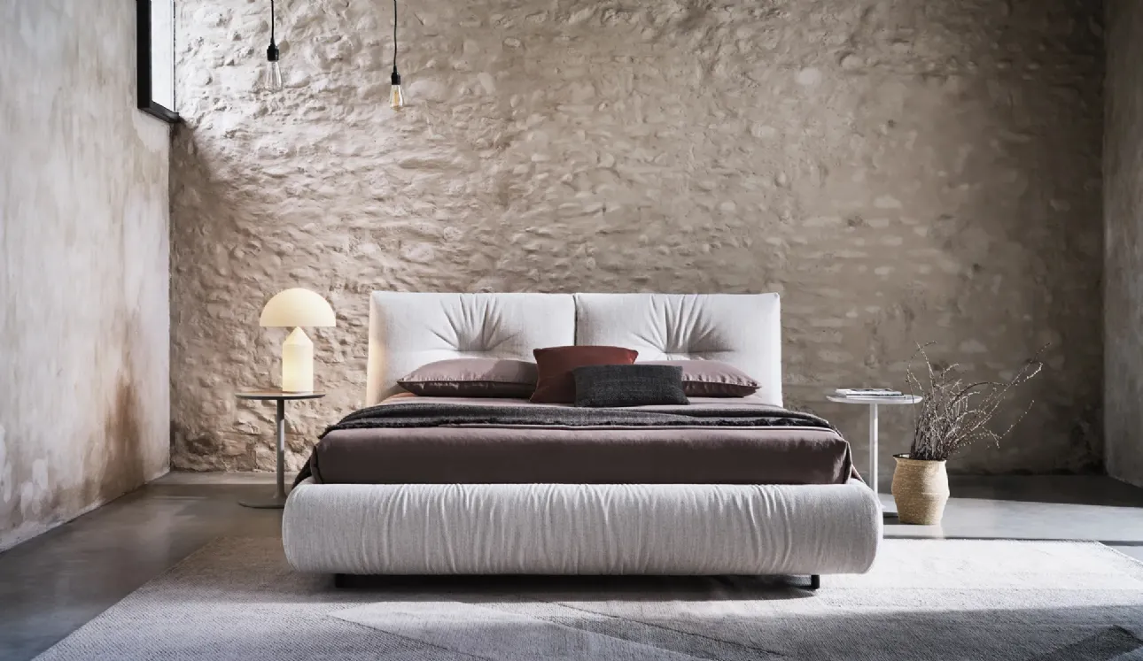Letto in tessuto imbottito Kumo di Twils