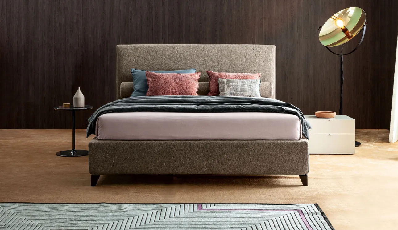 Letto in tessuto con testiera Max Alto di Twils