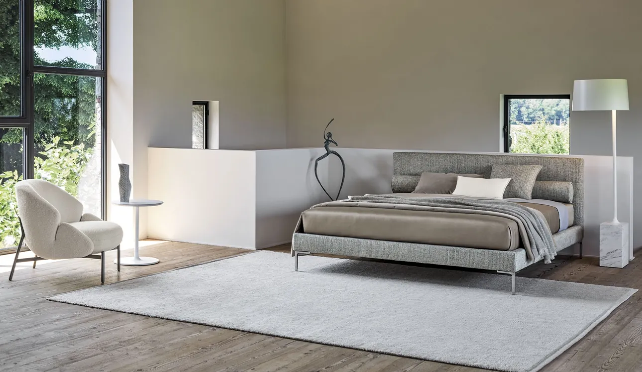 Letto in tessuto imbottito Max Basso di Twils