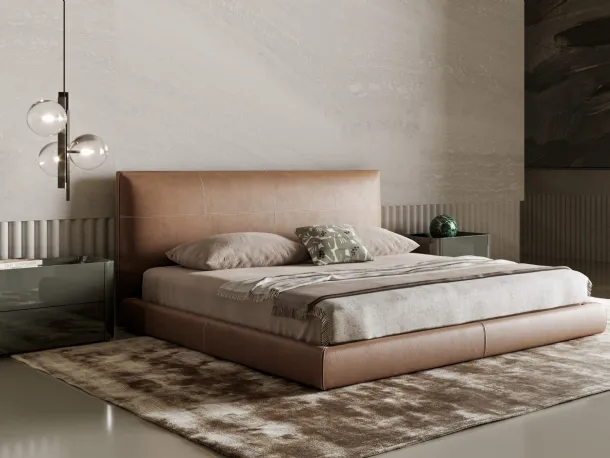 Letto in pelle Oris di Bonaldo