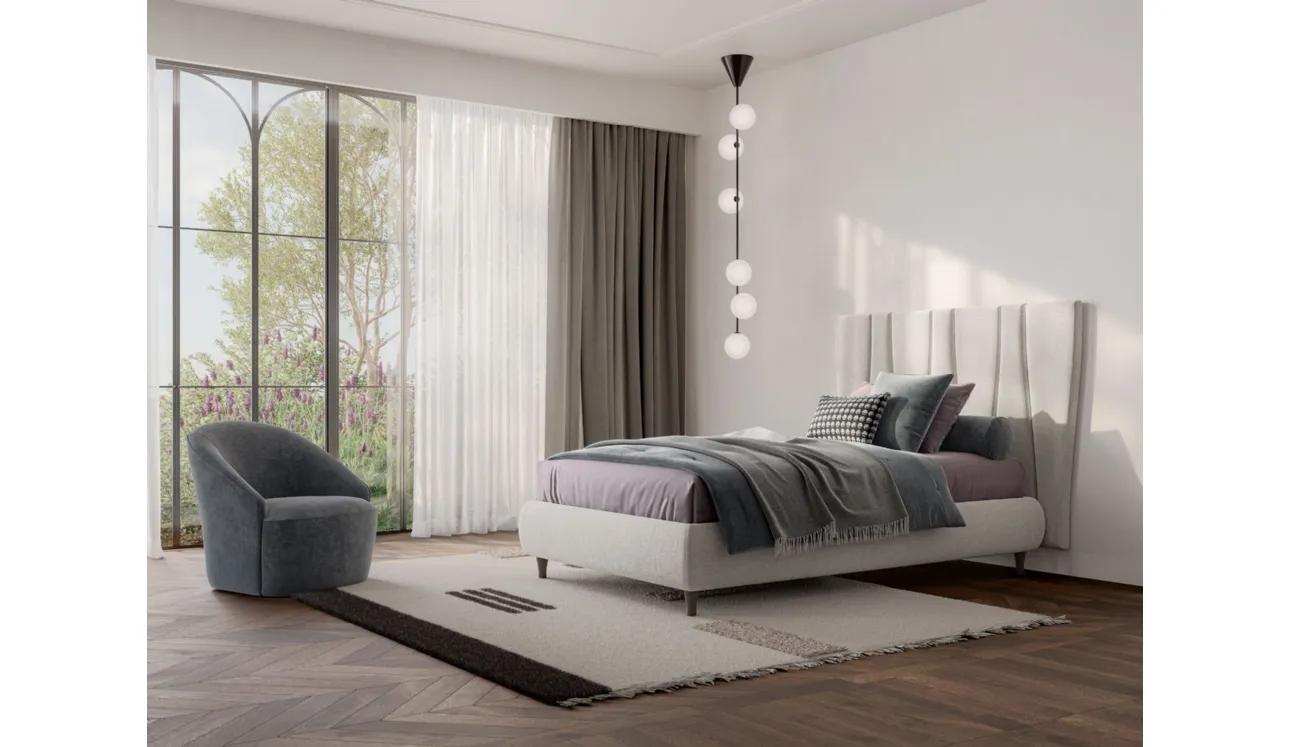 Letto singolo Boiserie Flute di Twils
