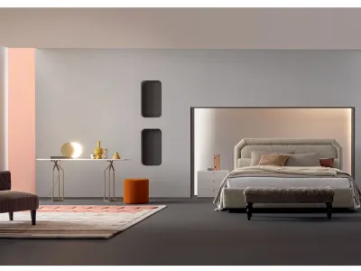 Letto in tessuto con testiera Camille di Twils