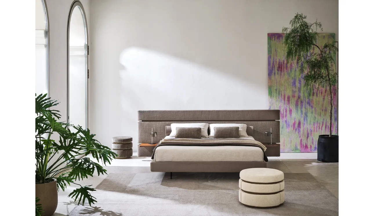 Letto in tessuto imbottito Infinito di Twils