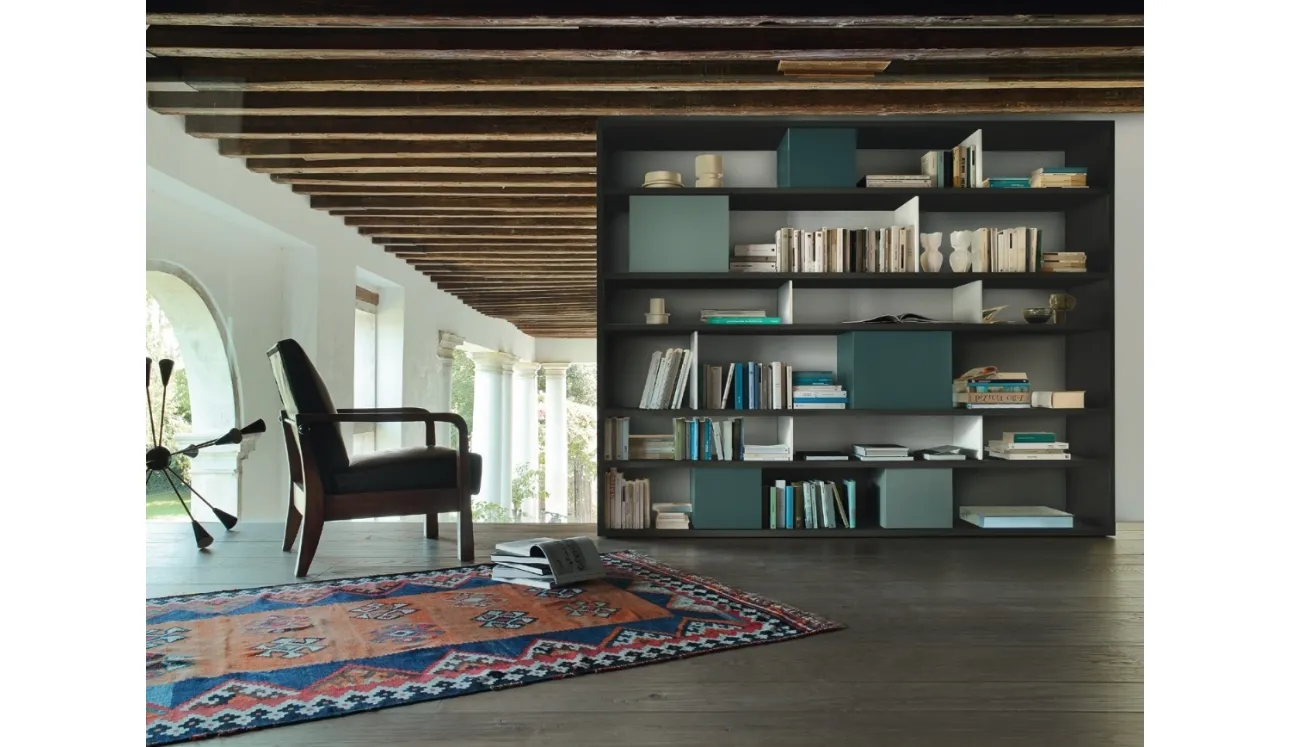 Libreria Modo M6C85 in laccato opaco di Sangiacomo