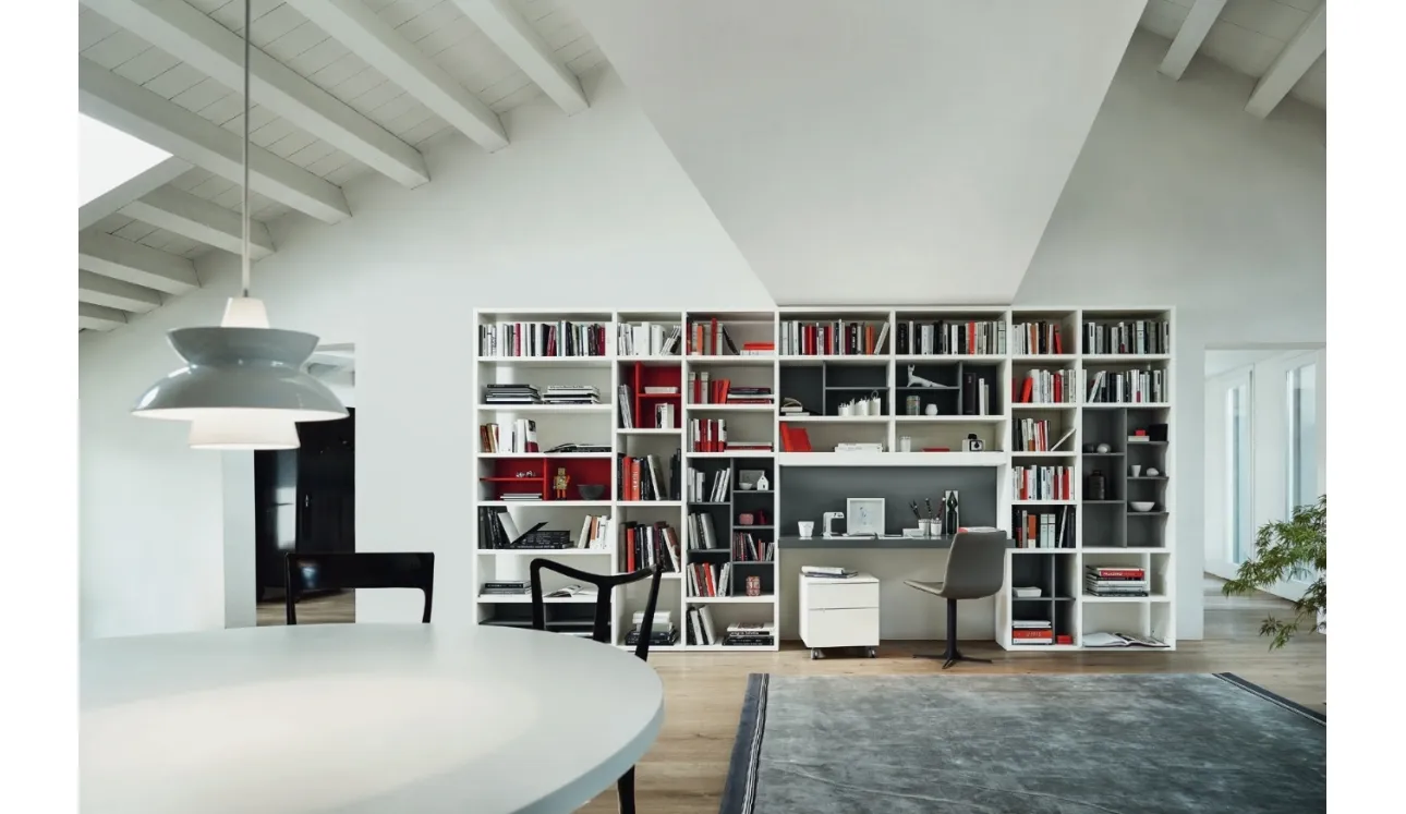 Libreria Modo M6C89 in laccato opaco di Sangiacomo