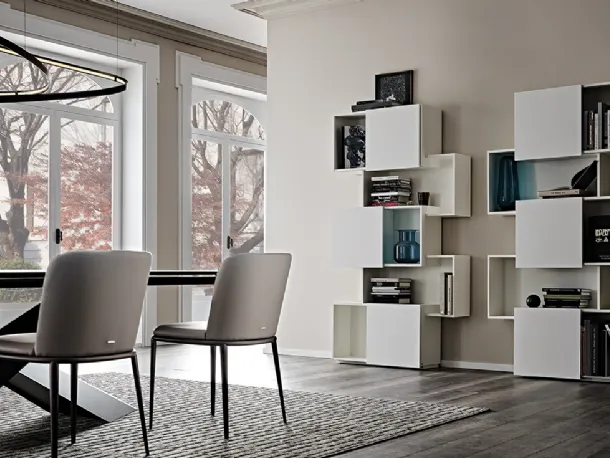 Libreria a muro Piquant in MDF bianco di Cattelan Italia