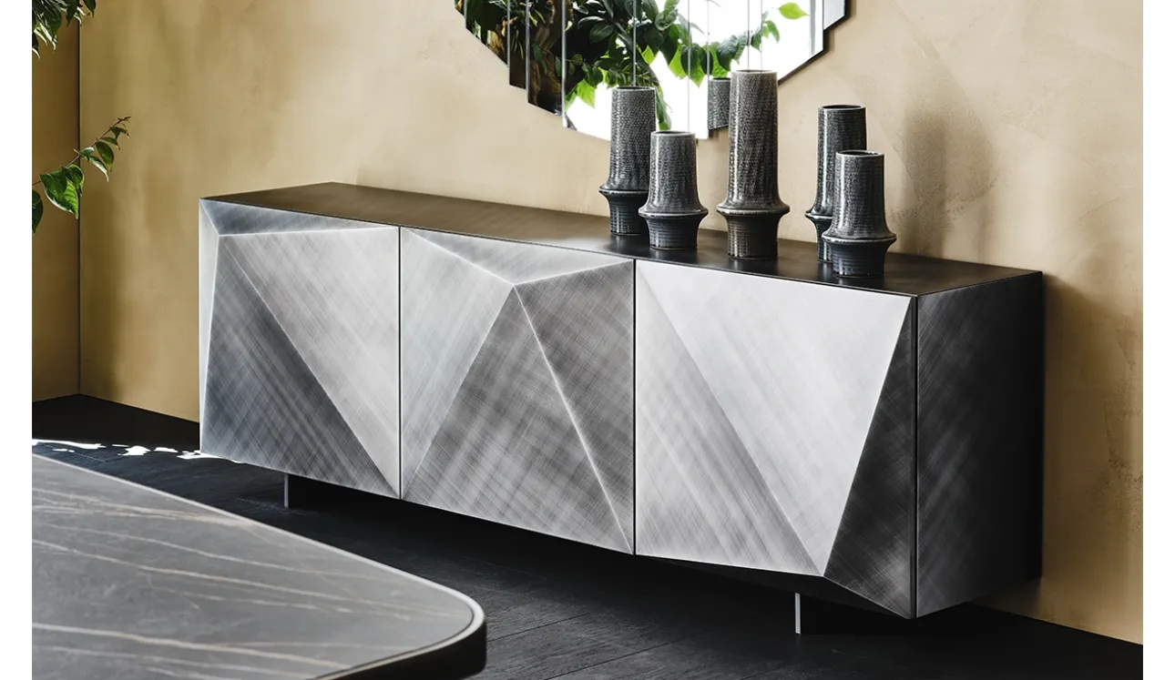 Madia Kayak in legno laccato Brushed Grey  di Cattelan Italia