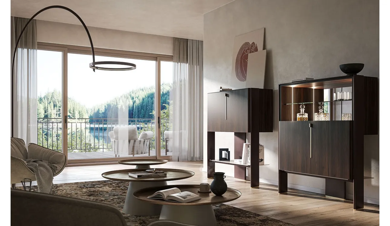 Madia di design in legno Cremona di Cattelan Italia