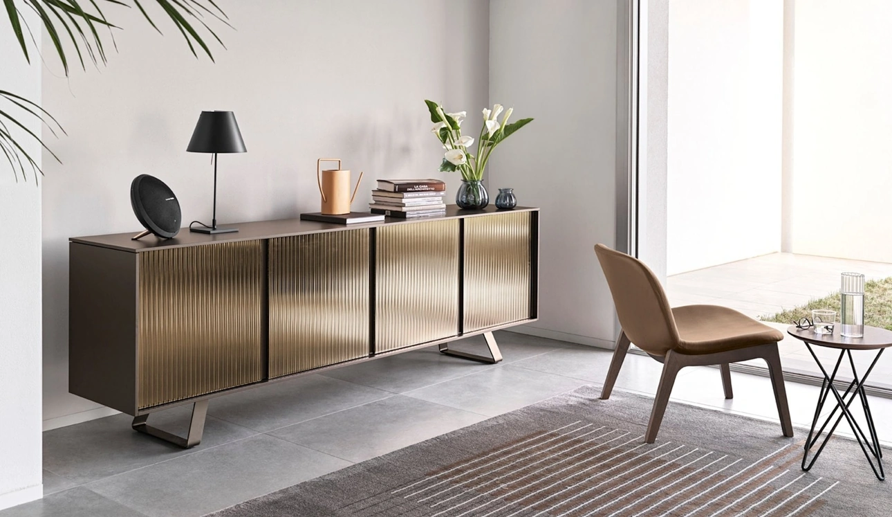 Madia in vetro specchiato Secret di Calligaris