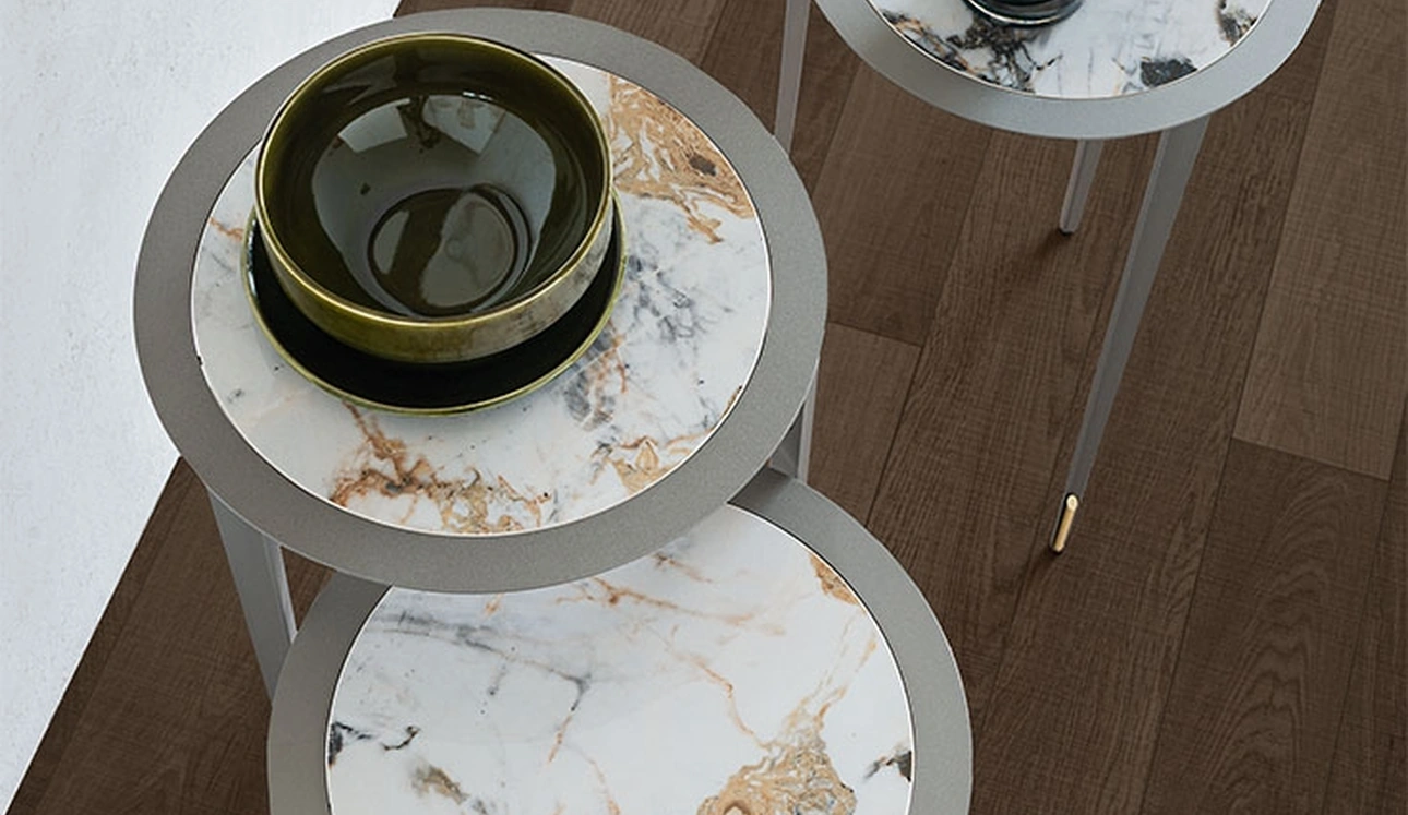 Consolle moderna su più livelli Brio Keramic di Cattelan Italia