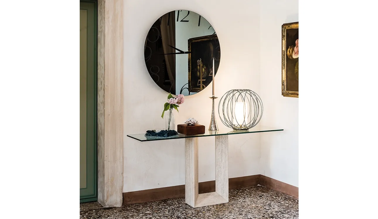 Consolle Diapason con top in cristallo di Cattelan Italia