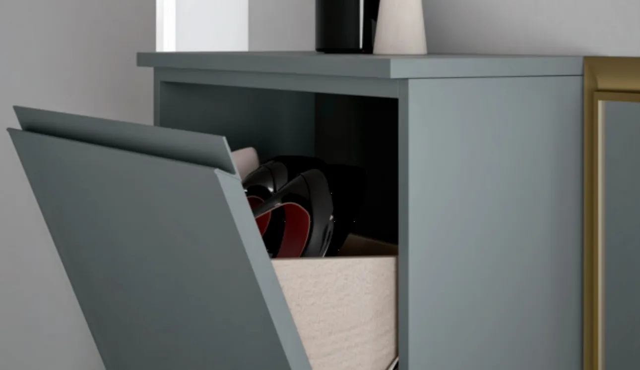 Mobile ingresso con porta scarpe Sessanta 07 di Birex