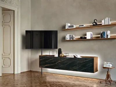 Mobile Porta Tv Cabaret in Ceramica di Sangiacomo