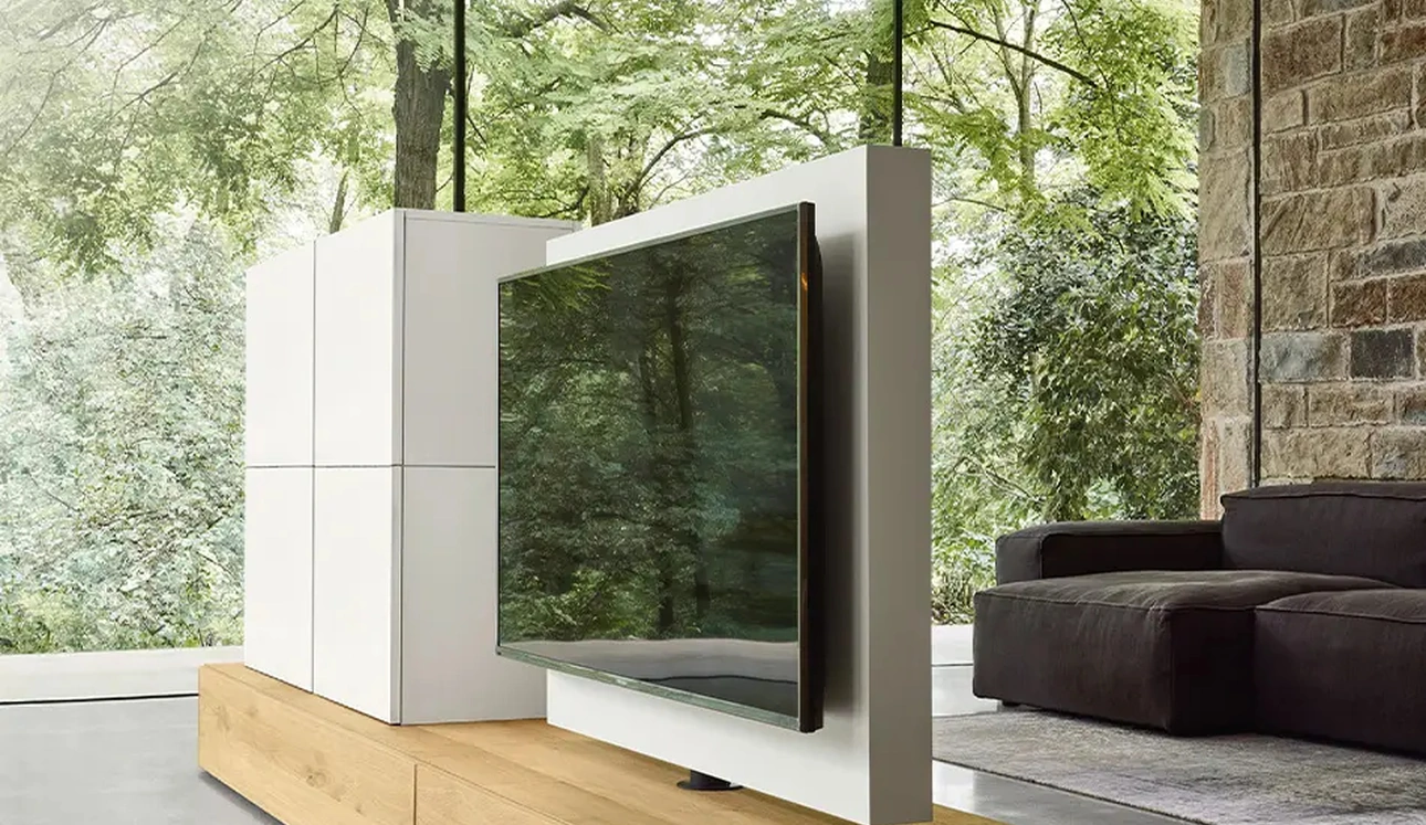 Mobile Porta Tv Tv Units Roto Lampo in legno e laccato di Sangiacomo