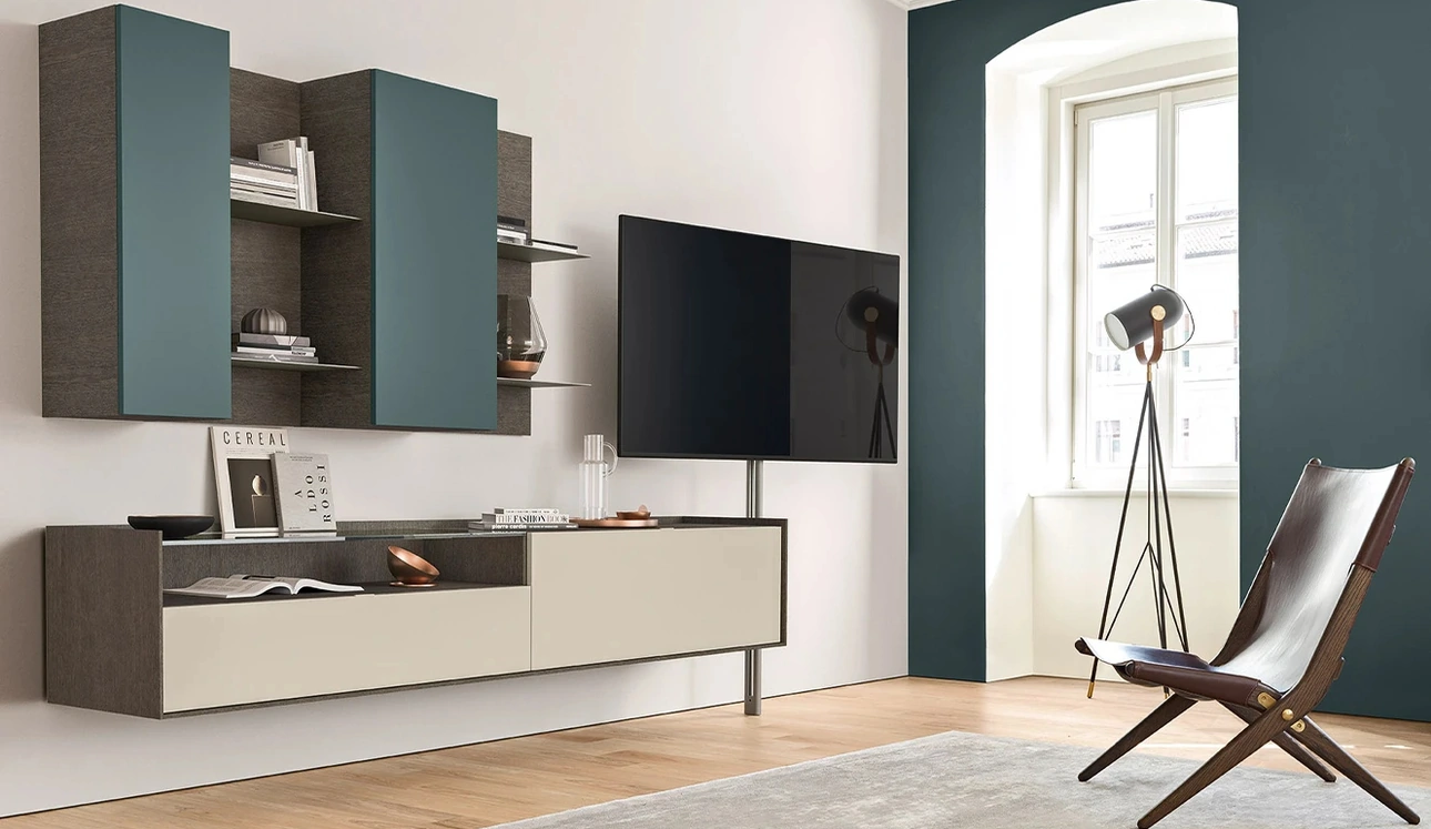 Mobile Porta Tv Tv Video in laccato di Sangiacomo