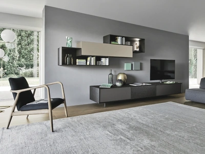 Parete Attrezzata Lampo Riquadri 033 di Sangiacomo