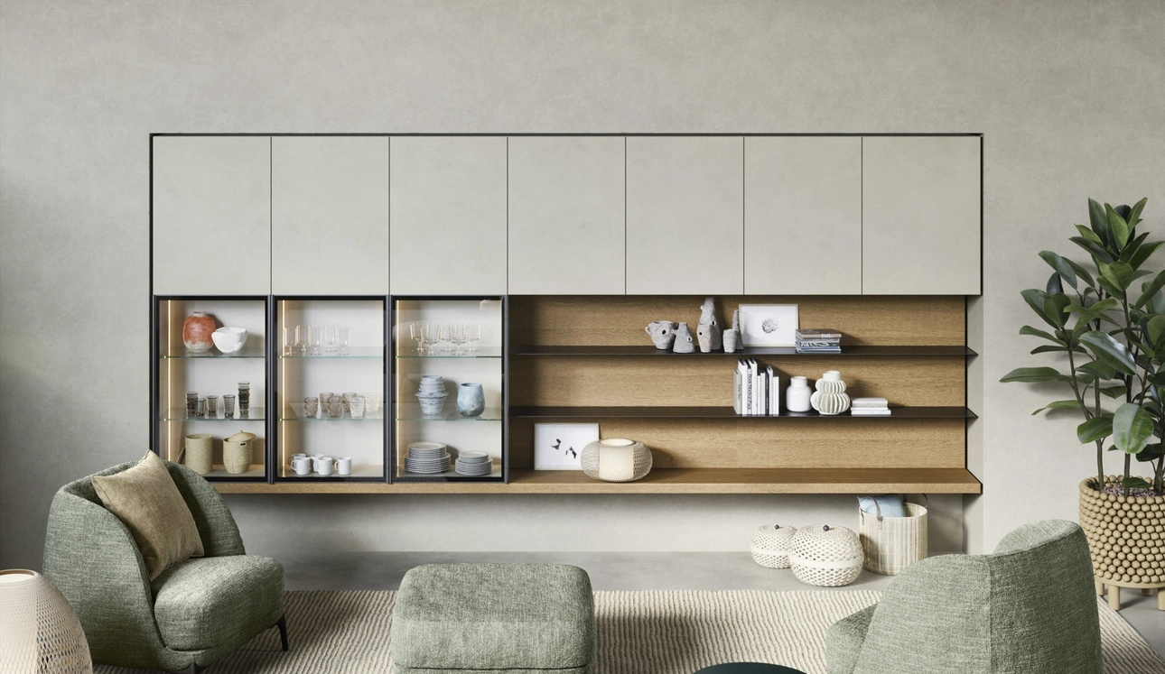 Parete Attrezzata Mensole e piani a muro di Novamobili