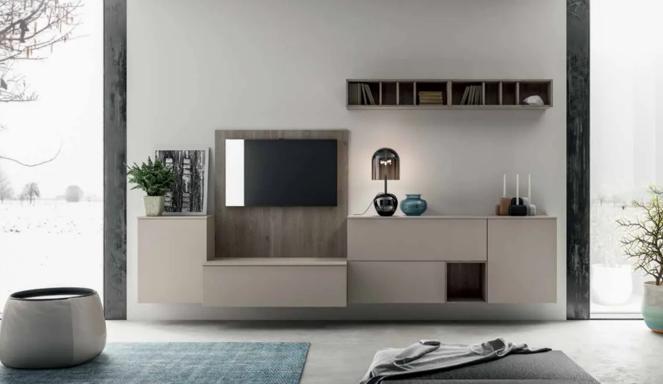 Parete Attrezzata Smart 03 sospesa di Nova Cucina